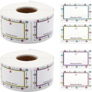 Pack of 1000 Jam Labels Paper 5 x 3 cm Jars Spice Jars