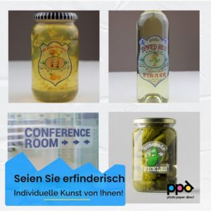 PPD 50 x A4 Inkjet Label Film, Semi-Transparent, Self-Adhesive for Inkjet Printers PPD-39F-50