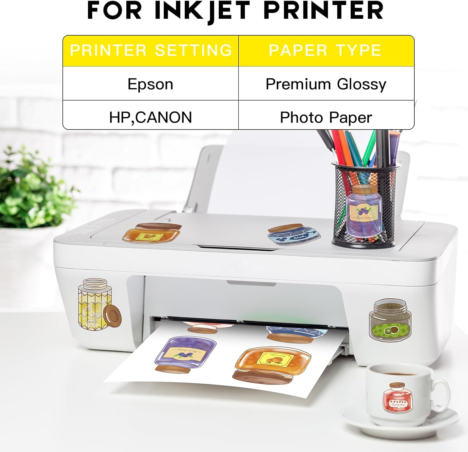 Ruibytree Vinyl Sticker Paper Transparent A4 for Inkjet 30 Sheets – Bild 2