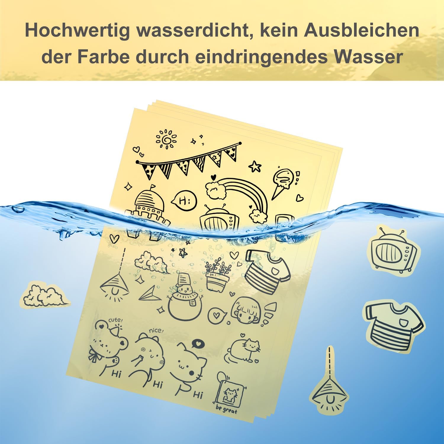 Sticker Paper for Printing Pack of 30 Waterproof Printable Adhesive Film – Bild 4