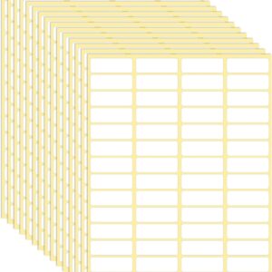 Pack of 1680 White Stickers 38 x 13 mm Blank Labels Self-Adhesive Name Labels Adhesive Labels for Labelling Address Labels for Home School Office