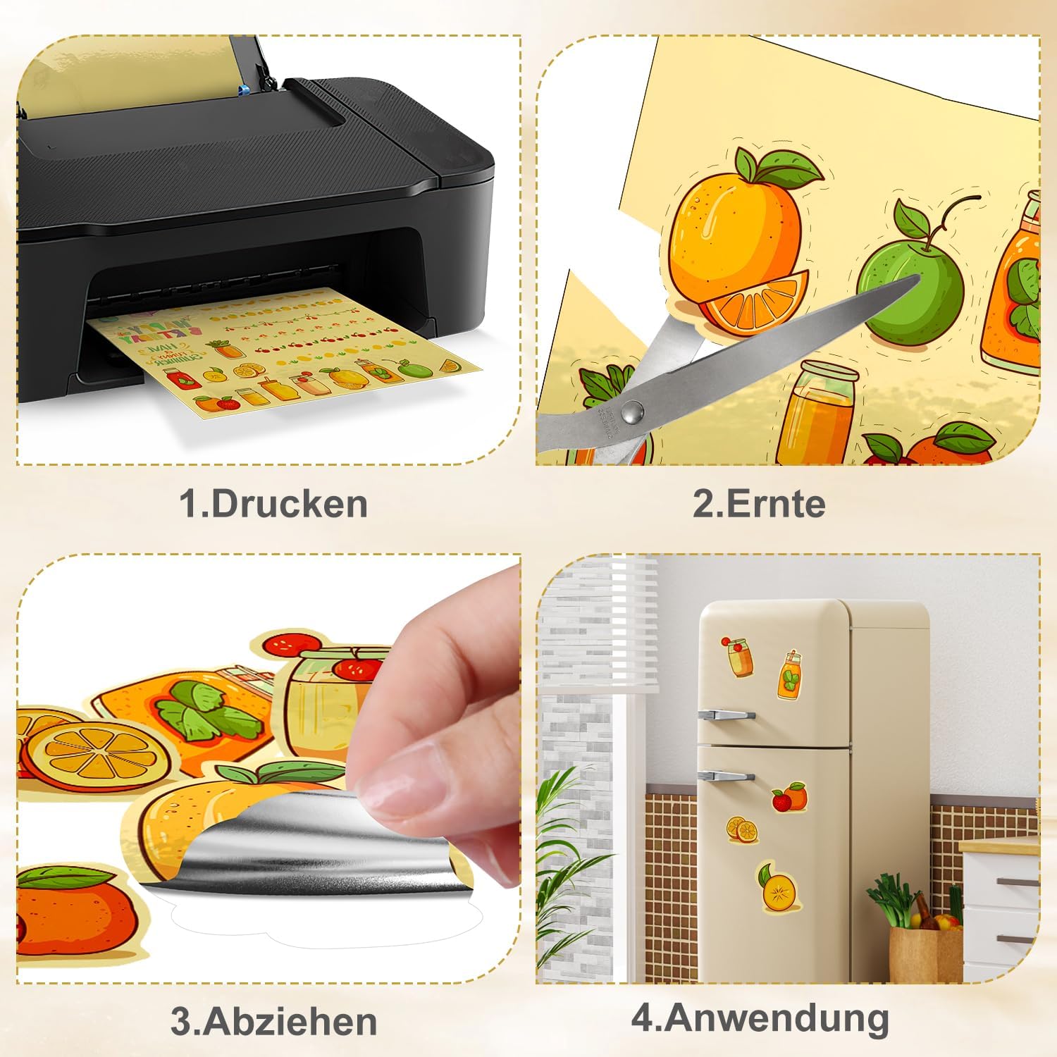 Sticker Paper for Printing Pack of 30 Waterproof Printable Adhesive Film – Bild 5