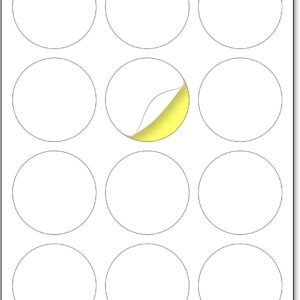 60 mm, 25 sheets, A4 labels, round, for printing, self-adhesive sticker