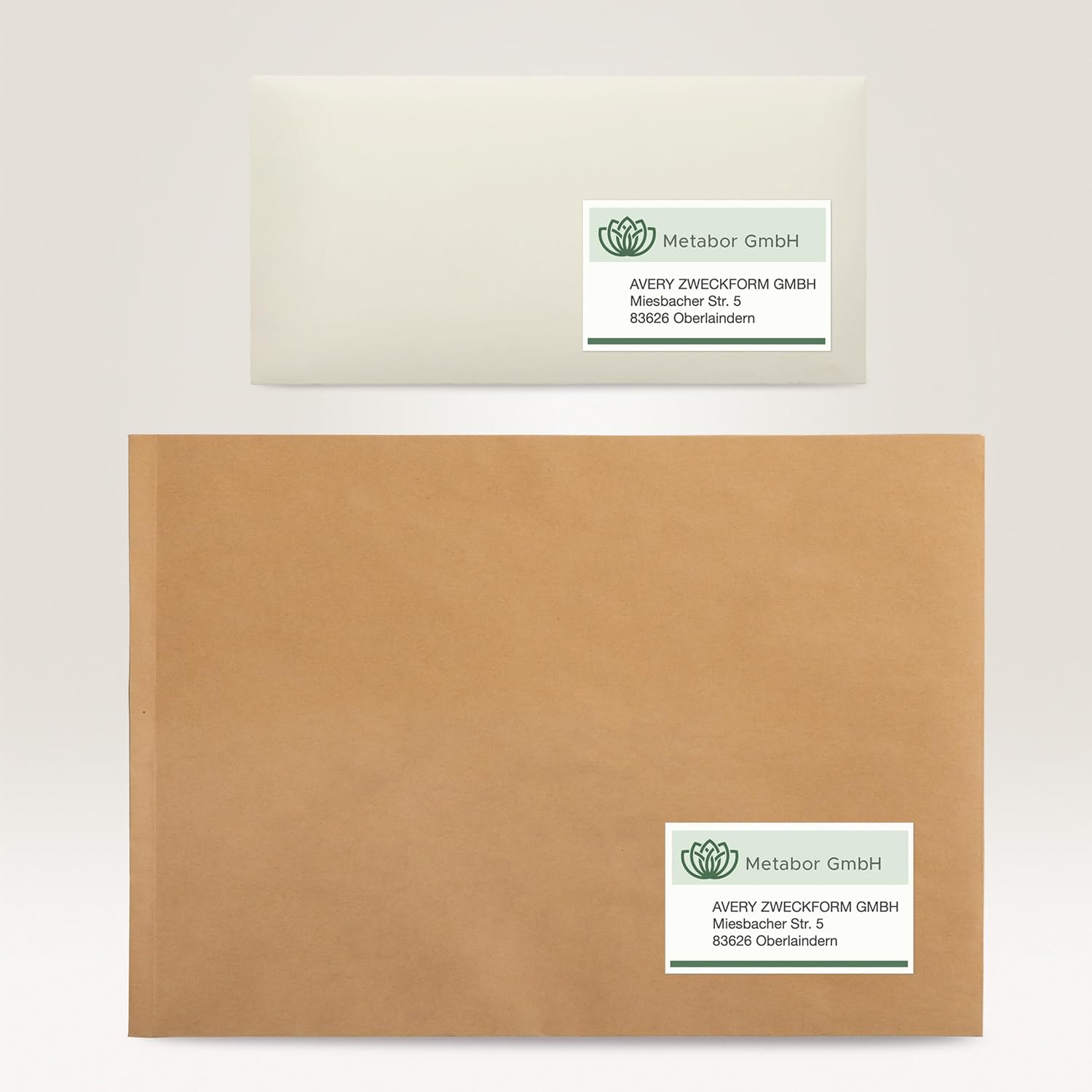 AVERY Zweckform LR3427-10 Recycled Labels (80 Address Labels, 105 x 74 mm on A4, 100% Recycled Paper, Printable Shipping Labels, Self-Adhesive Shipping Labels), 10 Sheets, Natural White – Bild 3