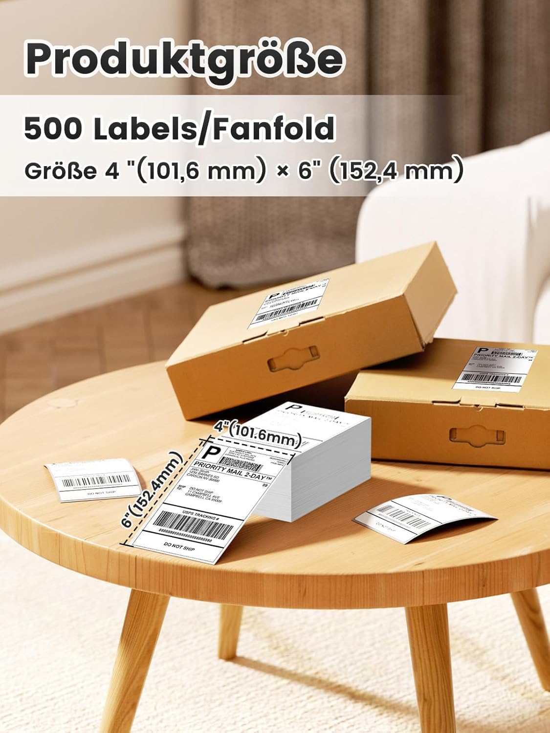Phomemo Shipping Labels 4 x 6 Inch (Pack of 500) for DHL Label Printers – Bild 6