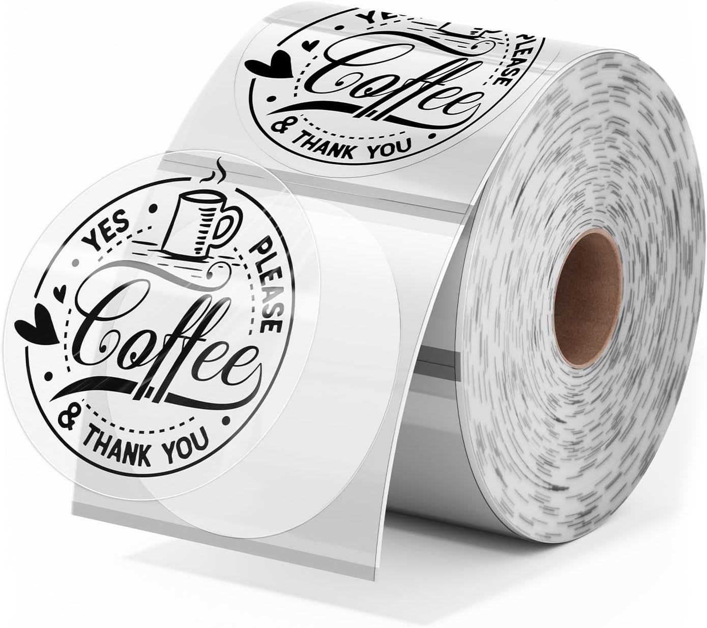 Phomemo 2 inch round clear labels, 500 labels, compatible with Munbyn