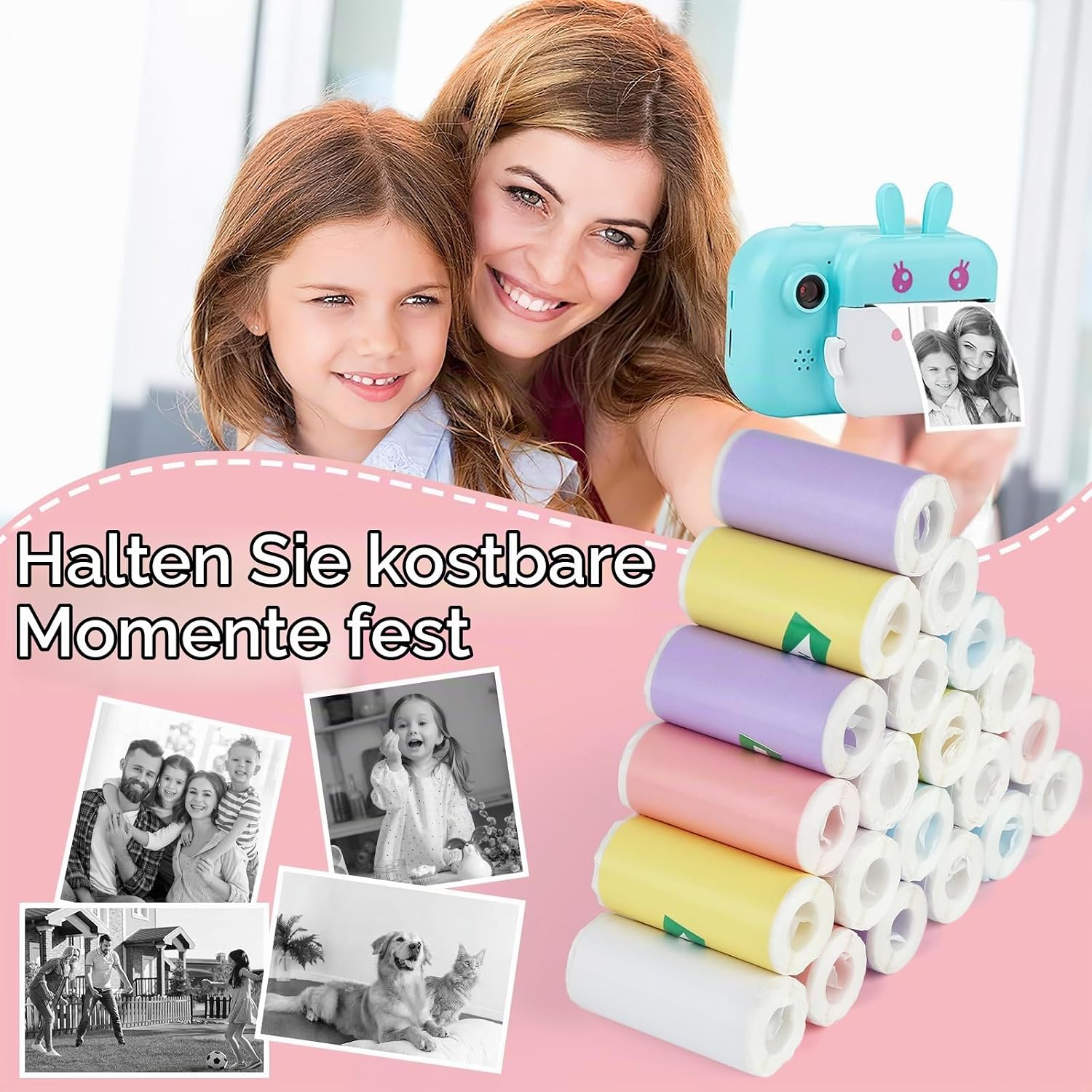 21 Rolls Thermal Paper Self-Adhesive 5 Colours Thermal Rolls 57 x 25 mm – Bild 6