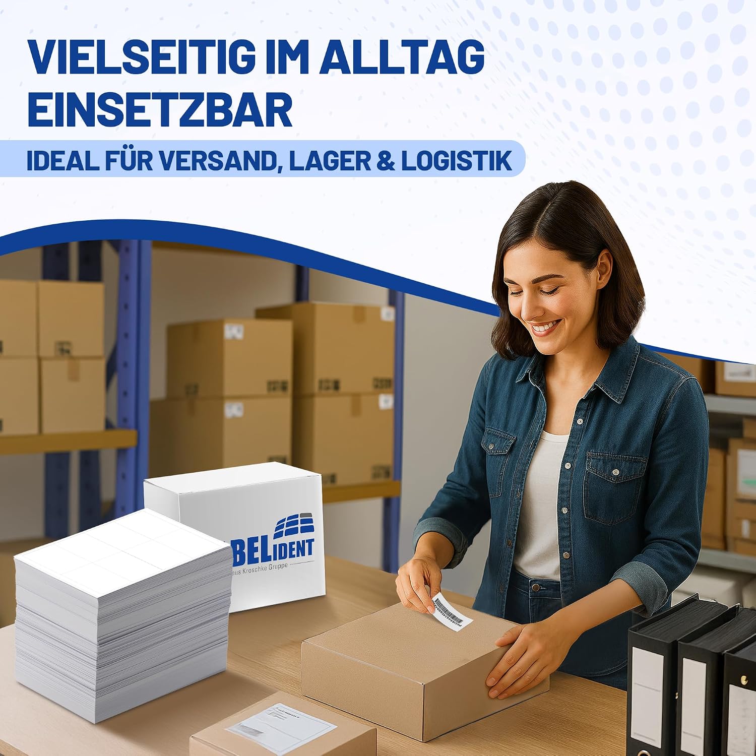 Labelident Laser Labels 105 x 74 mm White - 8 Labels per A4 Sheet - 800 Labels (100 DIN A4 Sheets) Suitable for Laser & Inkjet Printers – Bild 5