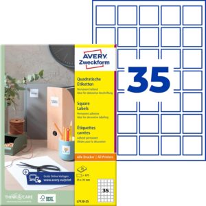 Avery Zweckform L7120-25 QR Code Labels 35 x 35 mm