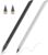 AUAUY Pack of 2 Metal Inkless Pencils, Pencil Without Sharpener with 2 Interchangeable Perpetual Pencil Replacement Heads for Children and Adults Pencils (Black, Silver), From 3 Years