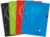 Clairefontaine Mimesys 598753C College Notepad with Hard Cardboard Cover and Spiral Binding DIN A4+, 22.5 x 29.5 cm, 120 Sheets, Squared (24 Sheets x 5 Colour Borders), 4-Hole Punched, Assorted