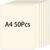 Acidea Ivory Card Paper A4, 50 Sheets 250 g/m² Thick Printer Paper, Cream Cardboard, Photo Card, Paper Paper for Writing, Menus, Invitations, Letters, DIY Creative