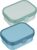 Mepal – Campus Lunch Boxes Set of 2 – Bento Lunch Boxes for Children – Lunch Boxes with Bento Compartment and Fork – Meal Prep Box with Clip Closure – Dishwasher Safe – 750 ml – Cool Blue & Cool Mint