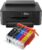 IC-Office TS705a Colour Inkjet Printer USB CD Print Wi-Fi LAN Apple AirPrint Black + 5 XXL Ink Cartridges