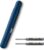 Lamy Pico Chrome Ballpoint Pen – Innovative Pocket Pen Ballpoint Pen – Full Size with One Click – Metal Housing & Line Width M – Includes Compact Refill M 22 in Black (Imperial Blue + 2 Refills)