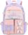 Backpack for Girls Quicksand Fridge Door Girls Backpack Kawaii Backpack Kids Cute School Bag for School Children Backpack for Teenagers Girls School Bag