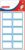 Herlitz 830240 Journal, Classic Adhesive Labels Freezer Label, White/Blue 50 Pieces