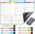 A3 Timetable Wipe Clean Monthly Planner Magnetic Set 9 Pieces Timetable Magnetic Whiteboard Film Food Planner Week Wipe Clean Family Planner Whiteboard Planner Weekly Planner Wipe Clean Magnetic