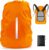 LAMA Backpack Rain Cover Waterproof Rain Cover School Bag with Reflective Strips Adjustable Buckle S (18L-25L) M (26L-40L) L (41L-55L), orange