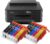 IC-Office TS705a Black Colour Inkjet Printer USB CD Print Wi-Fi LAN Apple AirPrint + 10 XXL Ink Cartridges