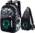 Oxford Fabric School Backpack For Boys, School Backpack With Print, Teenager School Bag, Outdoor Reflective Daypack, grey