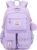Tanou School Backpack Teenager Girls Backpack Breathable School Bag for Girls from 9 to 16 Years Large Waterproof School Bag with Pendant, purple