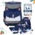 MUWO Children’s School Bag Set of 5 Ergonomic Lightweight School Backpack with Sports Bag, Gym Bag, Pencil Case, Only 920 g, Space design