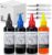 Universal Dye Refill Ink Kits Suit for EPN Canon HP Brother Lexmark Samsung Dell Kodak Inkjet Printer Compatible Cartridges Refill Cartridges CISS CIS System, 4 Colour Sets (BK, C, M, Y) x 1