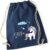 Girls‘ Gym Bag with Name and Unicorn Motif Unicorn Cloud Stars Personalised Fabric Bag with Cord