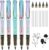 AUAUY Pack of 5 Inkless Pencils, Infinity Pencil with 5 Interchangeable Heads and 5 Erasers, Reusable Portable Everlasting Pencil for Children and Adults from 3 Years