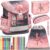 Belmil Classy School Bag Set 5 Pieces, Ballerina Black Pink, Elegant, ergonomic school bag set