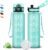 Grsta Children’s Water Bottle, 0.5 Litres, Bottle with Time, Water Bottle, Leak-Proof, Water Bottle with Time Marking, Easy to Clean, Adult Bottle for School, Outdoor