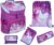 Familando Girls School Bag 1st Class · Scooli Campus Fit School Bag · Ergonomic & Lightweight · Kids School Bag Set for Girls, Magic Unicorn Purple, 5-piece set with pencil case