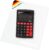 MAUL Calculator M12, Calculator with Large 12-Digit Display, Standard Functions for Office, School, Function Keys, Colourful, Solar Calculator with Battery Use in the Dark, Black, 11.5 x 6.9 x 1.0 cm