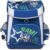 Football School Bag Boys 1 Class Satchel School Backpack School Bag ✪ Very Light ✪ Set of 7 Pieces ✪ Includes Pencil Case, Gym Bag, Rain Cover, Water Bottle, Lunch Box, Sports Bag, blue,