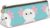 Kawaii Axolotl-Tiermuster-Bleistiftbeutel, dreieckiges Stiftetui, tragbarer Bleistiftbeutel, Leder-Organizer mit Reißverschluss, Kosmetiktasche
