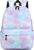 Lohol Lightweight School Backpack for Girls Boys Kids School Bag Backpack with Print, Purple & Blue