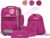 Schneiders Ergolite Cute Vibes Girls‘ School Bag – 9-Piece Set, Orthopaedically Tested, with LED Light Sticks, Sustainable & Ergonomic