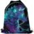 Binienty Drawstring Gym Bag Outdoor Sports Hiking Travel Shoulder Bag Cinch Backpack, Galaxy Wolf