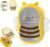 Stainless Steel Lunch Box with 2 Compartments, Cartoon Bee Lunch Box, Breakfast Box, Leak Box, Dishwasher Safe Bento Box, for School, Picnic, Work, Travel