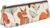 Cute Squirrel Mushroom Pencil Case Triangle Portable Pencil Case Leather Organizer Zipper Cosmetic Bag, White, Bag organiser