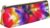 Psychedelic Tie Dye Pencil Bag, Triangular Pencil Case, Portable Pencil Bag, Leather Organiser with Zipper, Cosmetic Bag, White, Bag organiser