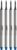 LAMY M66 Rollerball Pen Refills Set of 4 821 Metal in Blue for Lamy Rollerball Pen without Cap – Line Width Wide