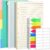 FANDAMEI A5 Paper Lined Refillable Note Paper Set, A5 Refill Papers Ruled 45 Sheets, 5 Pieces Folder Dividers A5, Envelope Bag, 160 Pieces Sticky Notes, Labels Self-Adhesive