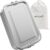 WELLGRO Stainless Steel Square Containers – 550 ml 850 ml 1400 ml 2400 ml Leak-Proof Metal Lunch Box Lunch Box Capacity 1400 ml