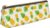 Cute Pine Pattern Pencil Case Triangle Portable Pencil Case Leather Organizer with Zipper Cosmetic Bag, White, Bag organiser