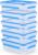 EMSA Clip & Close N10307 Food Storage Container, Meal Prep Set, 100% Leak-proof and Hygienic Freshness Seal, Dishwasher-, Microwave- and Freezer-Safe, 0.8 L, Transparent/Blue, 5-Piece Set