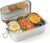 Stainless Steel Lunch Box 1400 ml with Compartments for Children and Adults – Waterproof Lunch Box with 2 Sliding Dividers – Leak-Proof