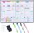 POPRUN Magnetic Whiteboard Weekly Planner Wipe Clean Family Planner Planning Board Household Plan Menu Planner Magnetic Board for Fridge Cleaning Plan Timetable for Office and School 42 x 28 cm in