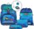 Step by Step Cloud Ocean Space Craft Spike School Bag Set, 5 Pieces, Yellow/Blue, Spaceship, Ergonomic Satchel with Reflectors, Height Adjustable, Waist Belt, 1st to 4th Grade, 19L